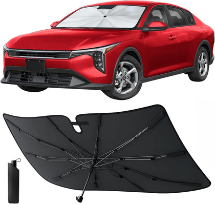 Windshields Sun Shade Umbrella for Car | Medium Foldable Car Sunshade | UV & Heat Protection Front Window Sun Shield
