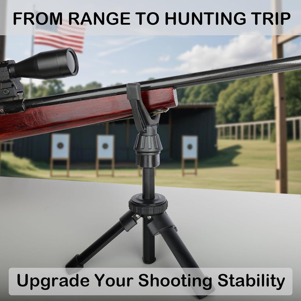 360° Rotating V Yoke Shooting Rest for Rifle Compatible with Shooting Stick Hunting Tripod, Gun Tripod and Monopod