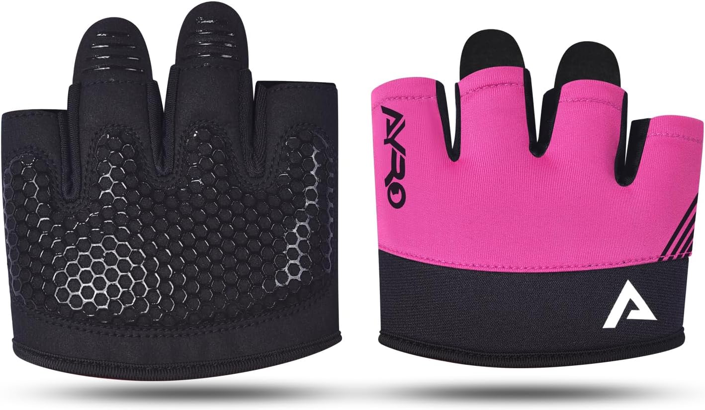 Workout Gloves for Men & Women, Minimal Short Partial Gym Gloves, Weight Lifting Gloves with Full Palm Protection