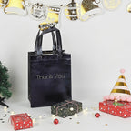 Thank You Gift Bags Bulk - Bulk Pack - Reusable Eco Friendly - 8x10 Inch - Black Glossy Medium