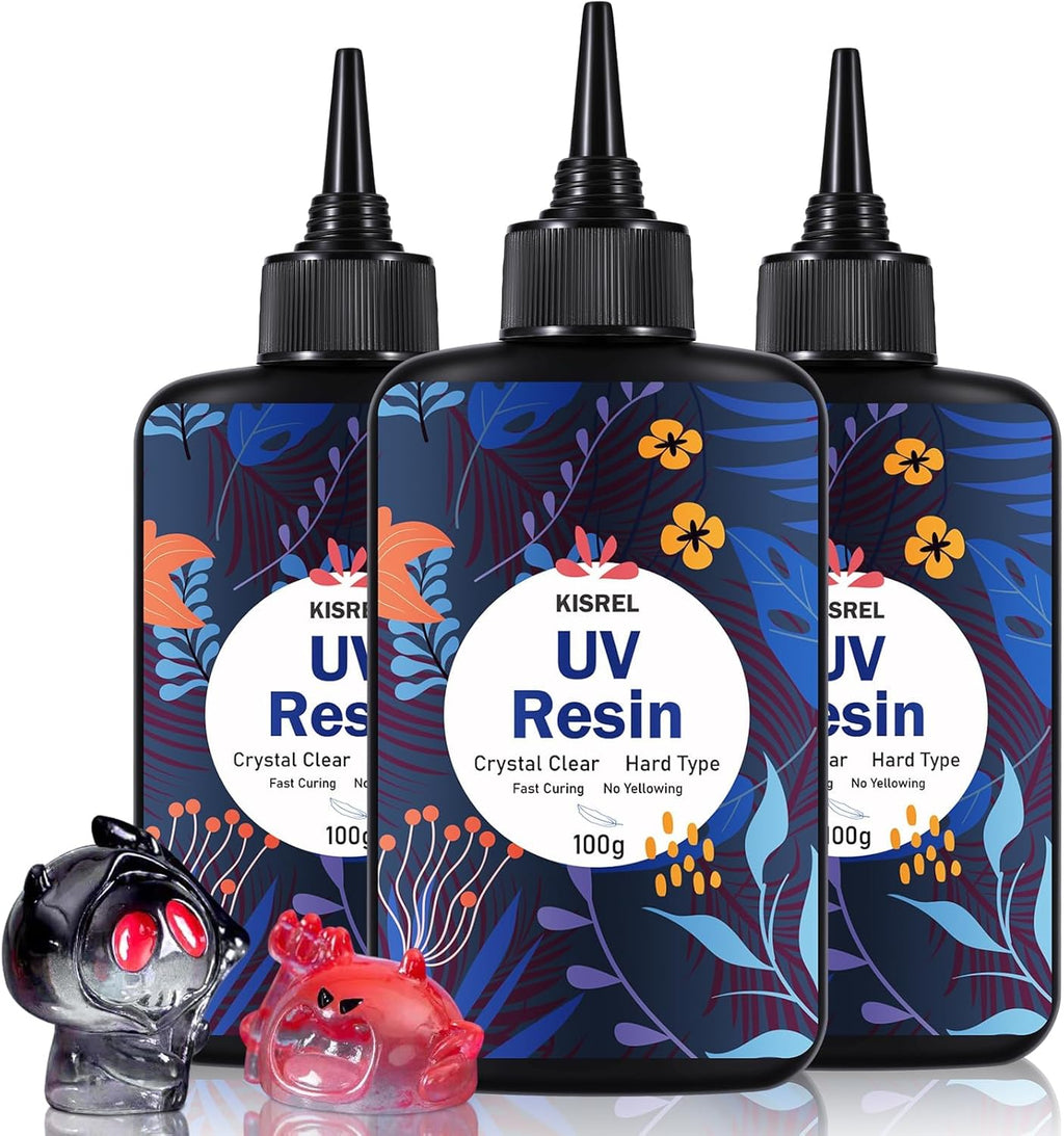 UV Resin 300g - Upgraded UV Resin Kit, Hard Type Crystal Clear Ultraviolet Curing UV Epoxy Resin for Craft Jewelry