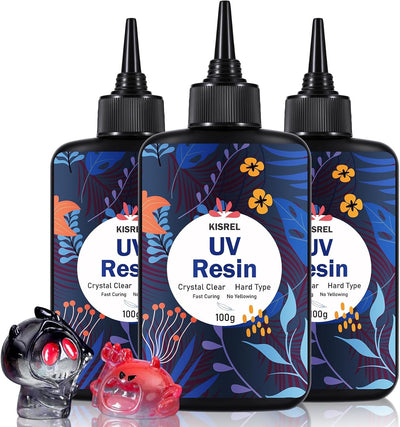 UV Resin 300g - Upgraded UV Resin Kit, Hard Type Crystal Clear Ultraviolet Curing UV Epoxy Resin for Craft Jewelry