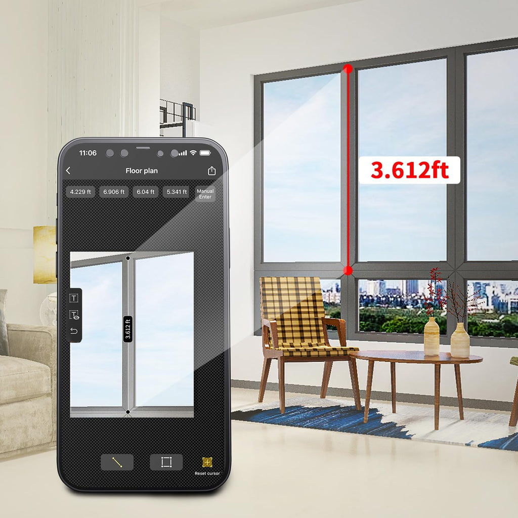 Laser Measure with Phone App, 229ft/70m Laser Measurement Tool with 2 Bubble Levels, LCD Backlit Display, IP54