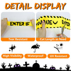 Halloween Decorations Caution Tape for Indoor Outdoor, 3inx90ft 3PCS