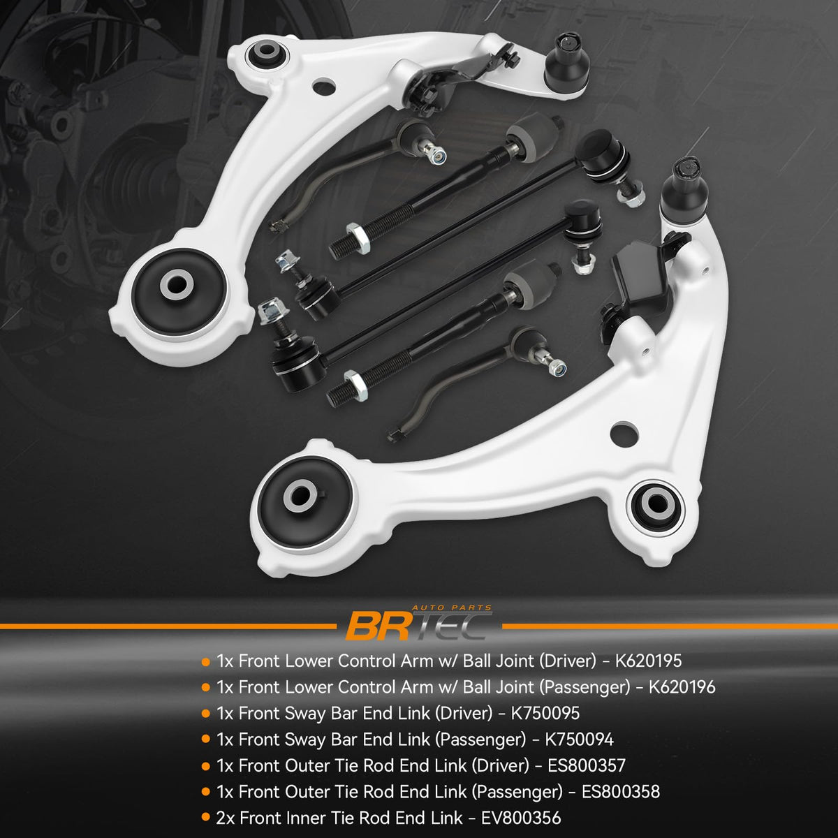 8 Pcs Front Lower Control Arm Kit for Nissan Altima