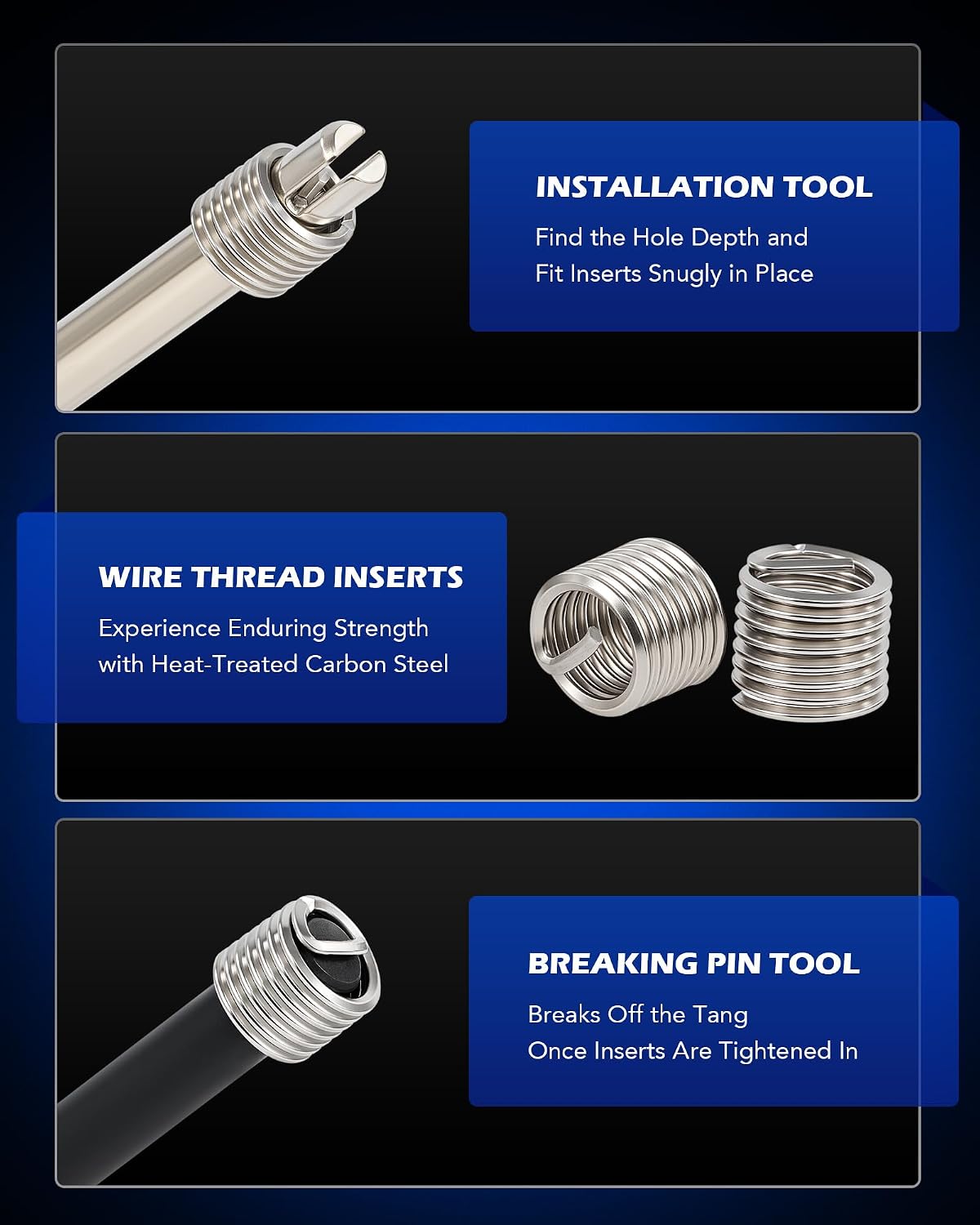OMT Thread Repair Kit, 344pc SAE and Metric Thread Restorer Kit