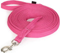 Soft Feel Lunge Line - 26ft (8m) - Black Tubular Nylon with Swivel Trigger Clip Raspberry