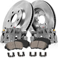 Front Brake Kit For Ford Fusion Lincoln MKZ 2006 2007 2008 2009 2010 2011 2012 Drilled and Slotted Brake Rotors and