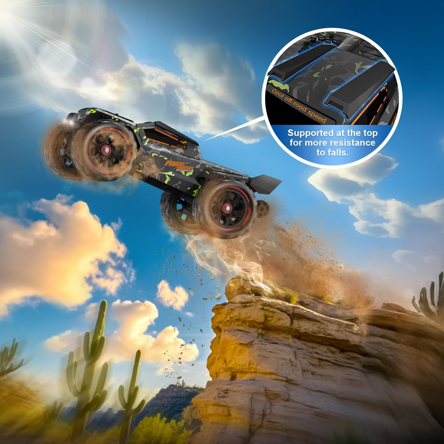 1/14 Brushless RC Cars for Adults Fast 50+ mph, RC Trucks 4x4 Offroad Waterproof, Electric Powered High Speed Remote