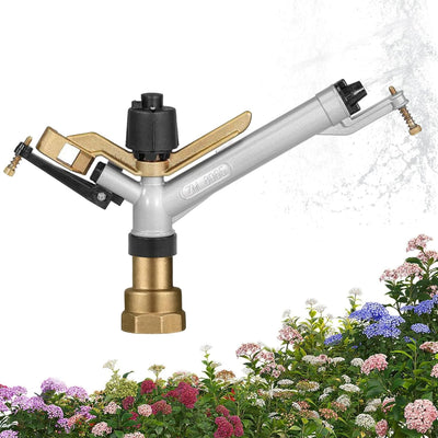 Long Range Sprinkler, 1.5" Lawn Sprinklers, Sprinklers for Yard Large Area Irrigation Watering Spray Gun, Agriculture