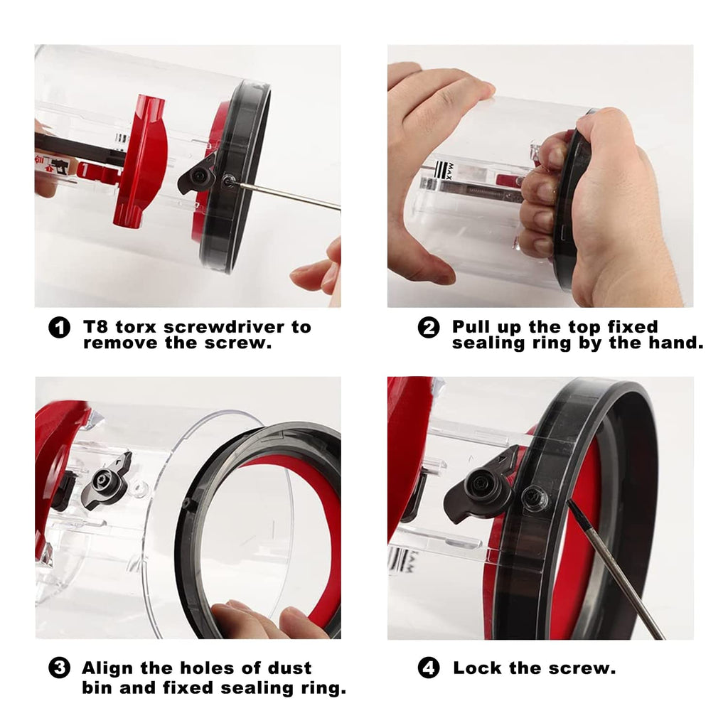 Dust Bin Bucket Top Fixed Sealing Ring Replacement for Dyson V12 Digtal Slim Vacuum Cleaner Accessories Parts