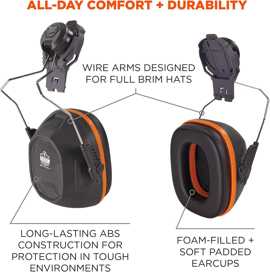 Skullerz 8880 Hard Hat Mounted Earmuffs, NRR26dB