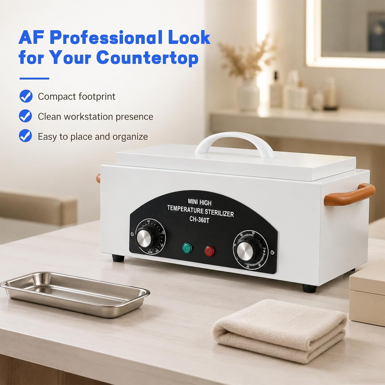 High Temperature Sterilizer Autoclave Machine, 110V 300W 1.5L Metal Tool Cleaner Machine, esterilizador de manicura