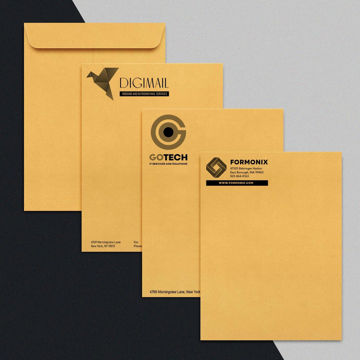 Customize Your 9" x 12" Catalog Envelopes - Upload Your Black & White Logo/Design and Return Address - Custom