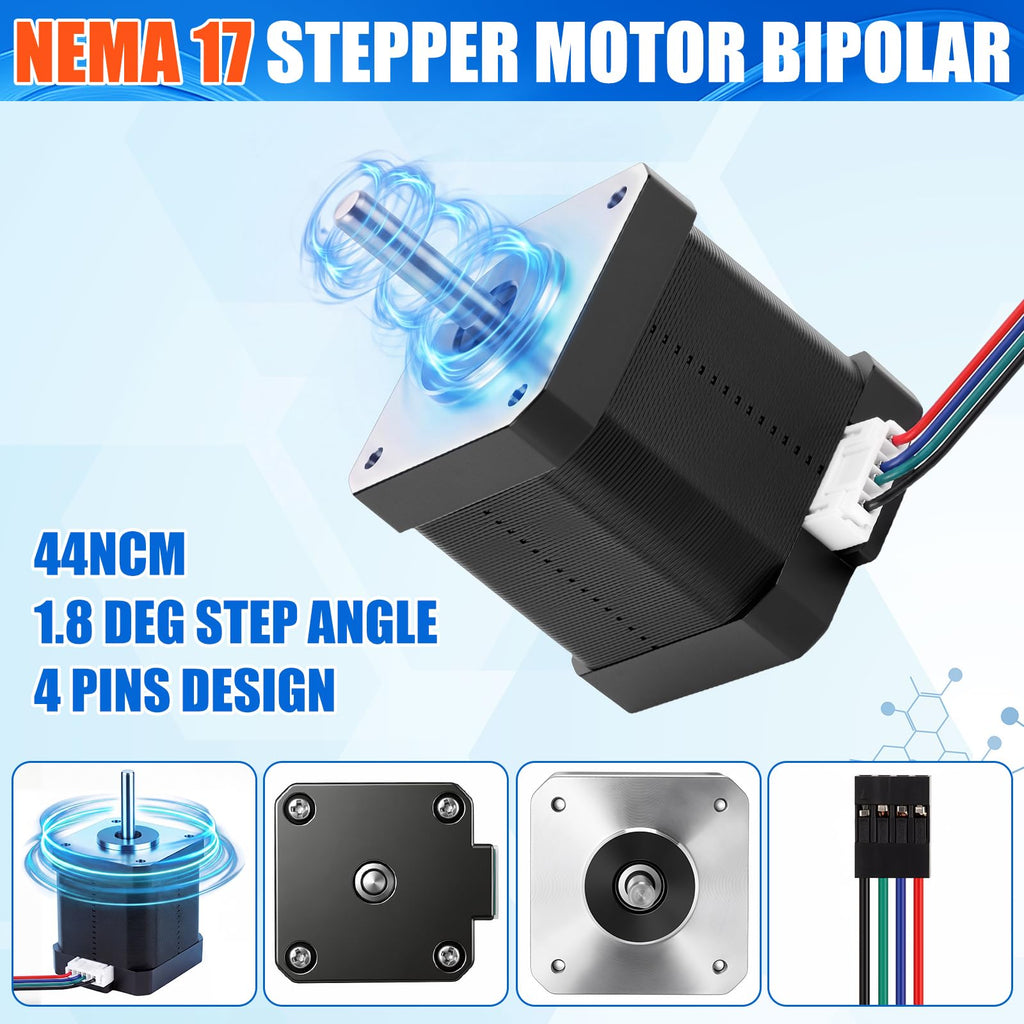 Flutesan 13 Pcs Nema 17 Stepper Motor Kit 2a 55ncm Gt2 Timing Belt Pulley