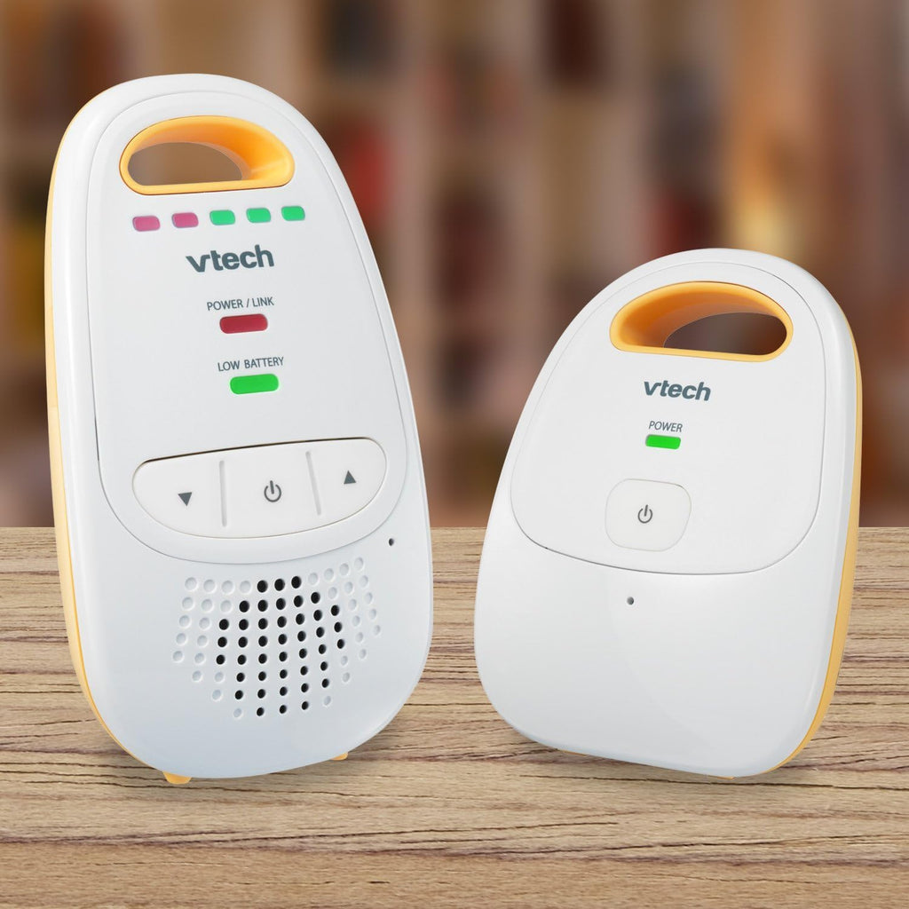 Audio Baby Monitor — No Static DECT 6.0, No WiFi, Hack-Proof | 8Hr Battery, Belt Clip, 1000ft Range, 5-Level Sound