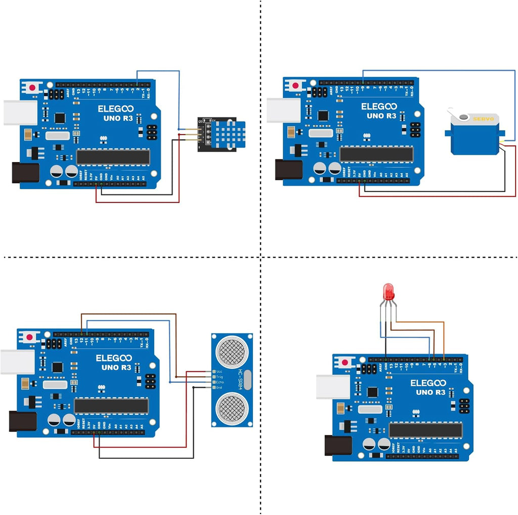 ELEGOO UNO R3 Project Most Complete Starter Kit, Compatible with Arduino | PDF Tutorial, 30+ Guided Projects