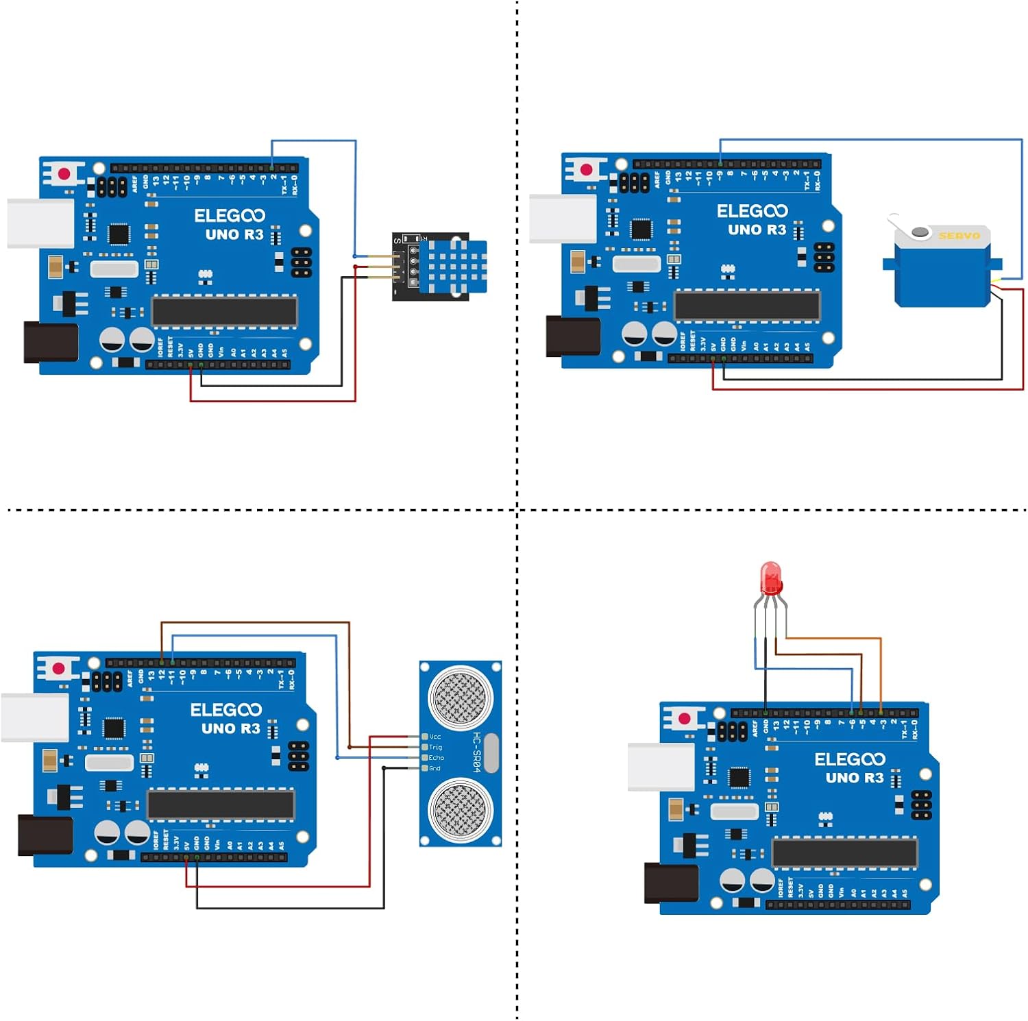 ELEGOO UNO R3 Project Most Complete Starter Kit, Compatible with Arduino | PDF Tutorial, 30+ Guided Projects