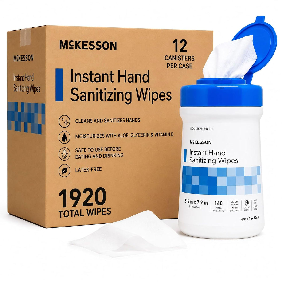 Instant Hand Sanitizing Wipes, 5 1/2 in x 7 9/10 in