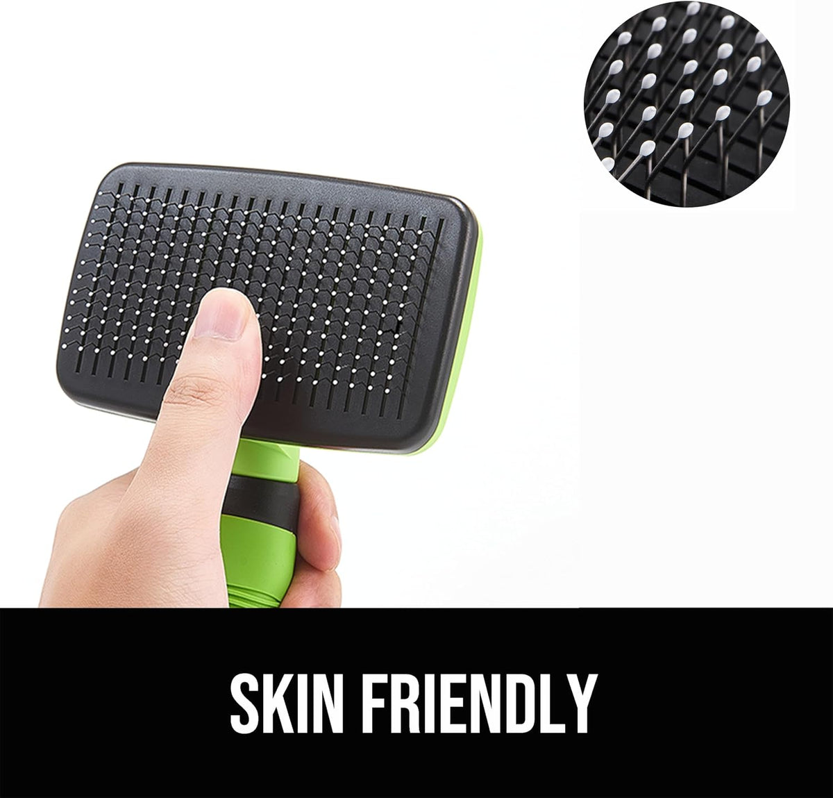 Self-Cleaning Slicker Brush for Dogs and Cats, Pet Grooming Brush for Shedding and Loose Fur, Stainless Steel