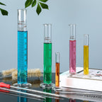 Jetec 10 Pcs Thick Glass Graduated Cylinder Set 5-100ml