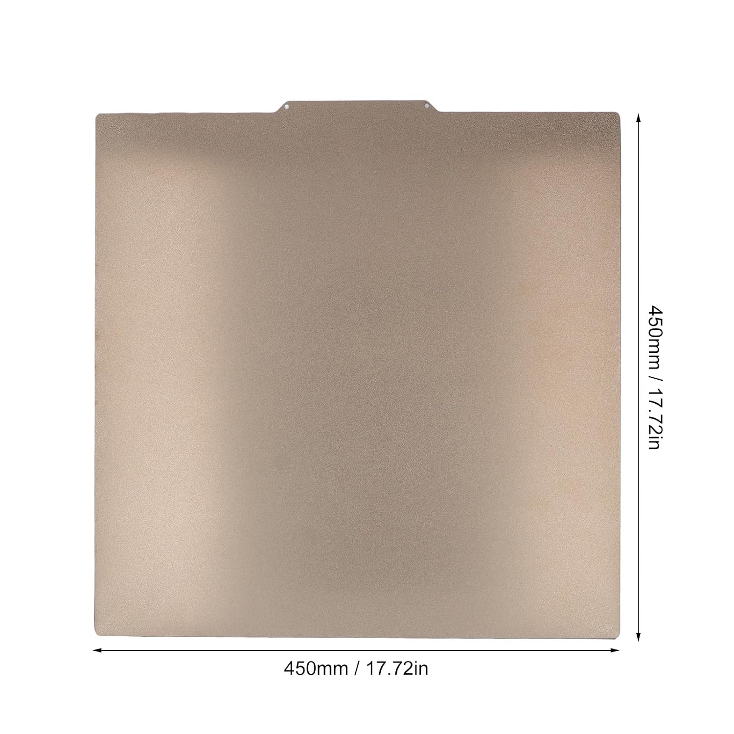 Flexible Spring Steel Build Plate, 450x450 Heat Resistant Adhesive Double Sided Textured PEI Sheet High Strength Pop