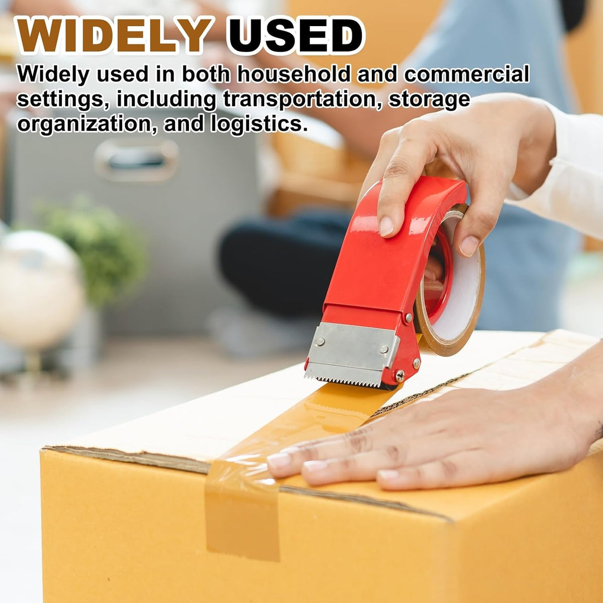 Sealing Tape 2.36 Inch x 87.5 Yard, Carton Sealing Packing Tapes for Shipping Moving Mailing Boxes Packaging, Yellow
