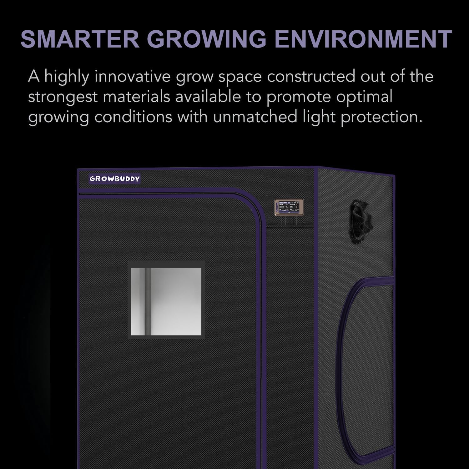 Grow Tent, Black 48“X48 X80 High Reflective Mylar Canvas with Observation Window and Floor Tray for Hydroponic Indoor