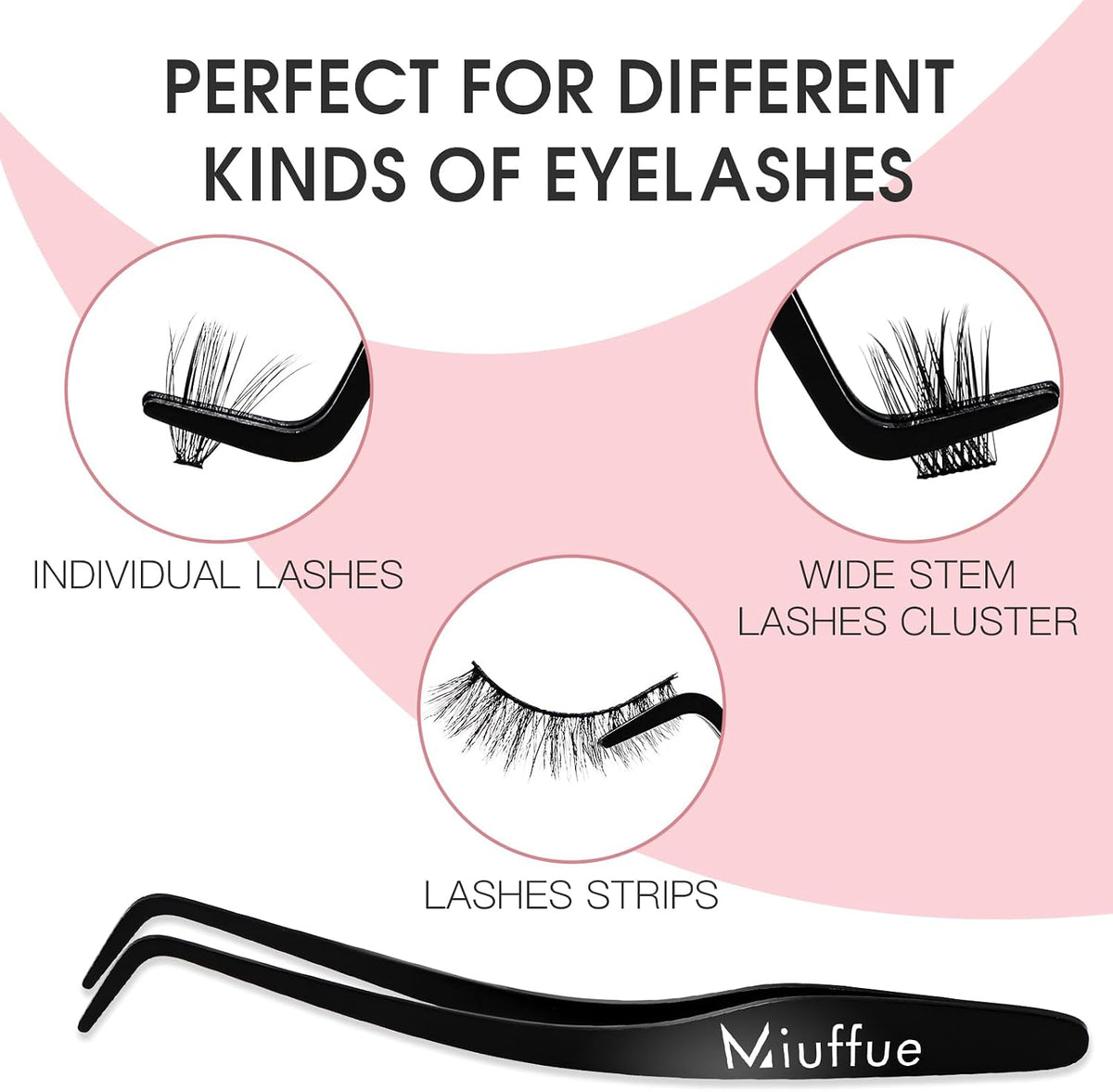 Lash Applicator Tool Curved Eyelash Tweezers