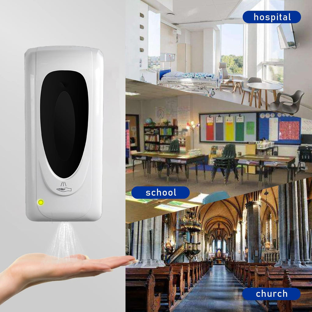 Automatic Hand Sanitizer Dispenser Wall Mount, Liquid Hand Sanitizer Spray Dispenser, 33oz/1000ml Touchless Hand Soap