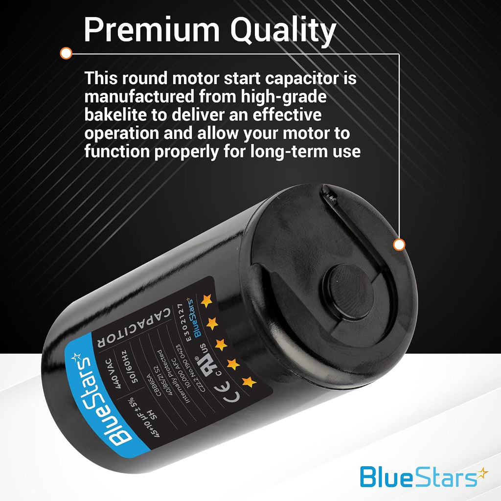 BlueStars 2 Packs 189-227 uF MFD 125 VAC Motor Start Capacitor