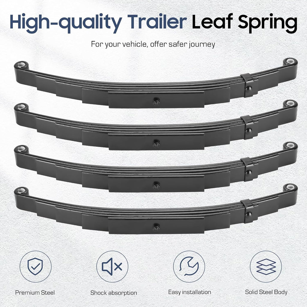 Replacement for SW5 5 Leaf Trailer Leaf Spring, 6000LB Tandem Trailer Axle Suspension Kit with 3000lb Capacity Double
