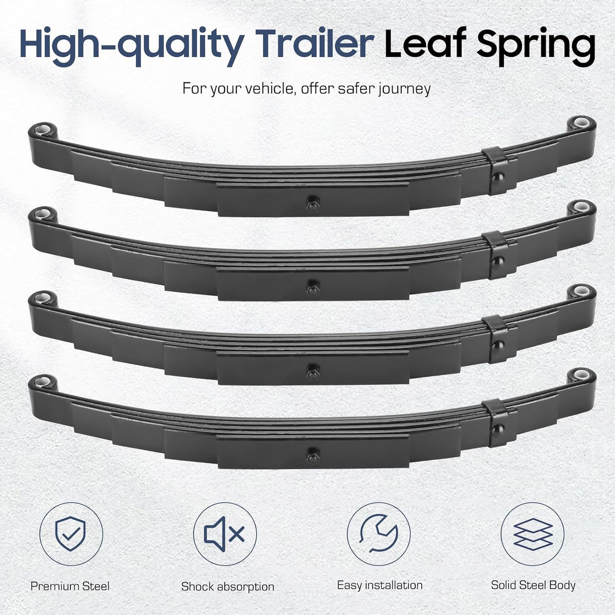Replacement for SW5 5 Leaf Trailer Leaf Spring, 6000LB Tandem Trailer Axle Suspension Kit with 3000lb Capacity Double