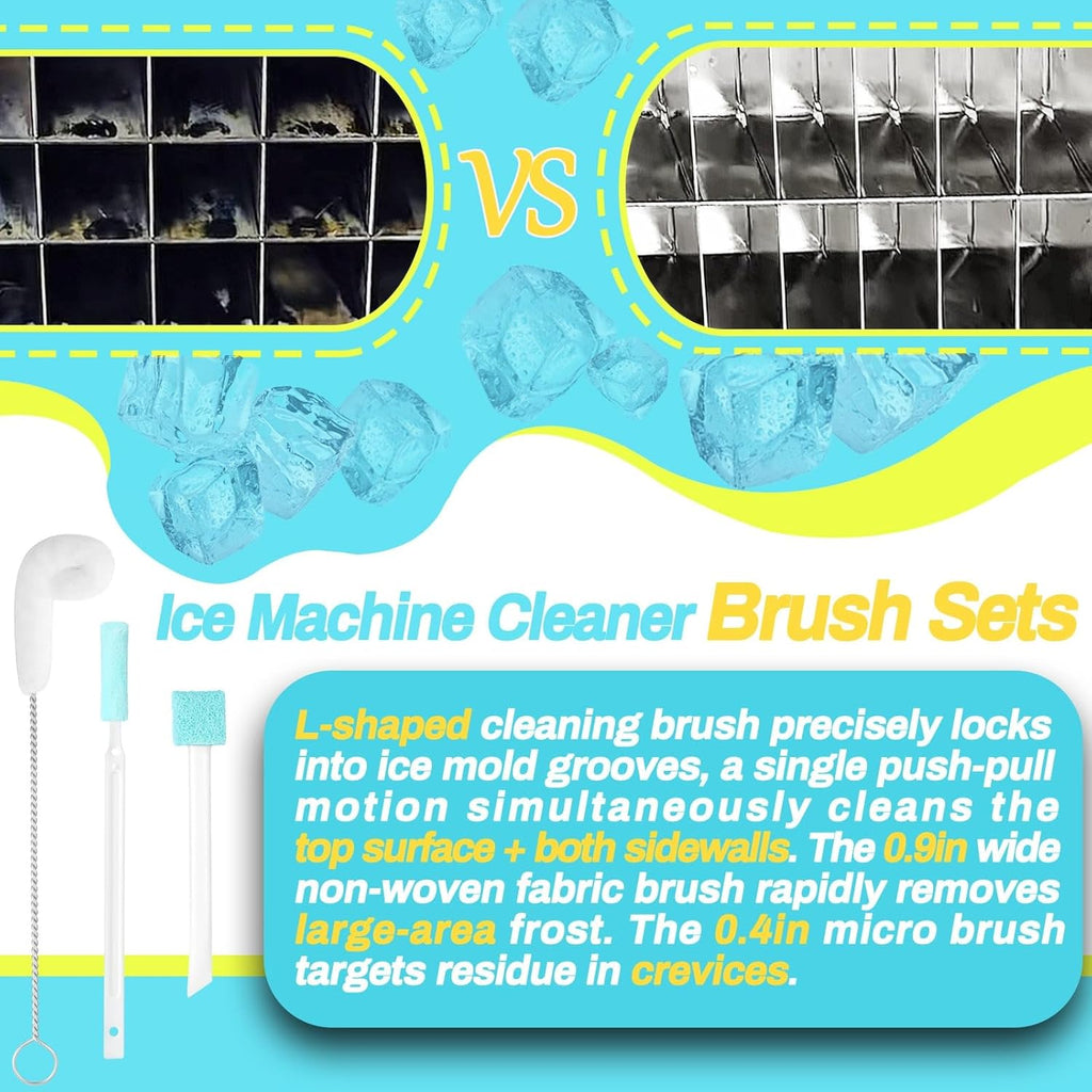 Ice Machine Cleaner Brush Sets, 14pcs Countertop Ice Maker Cleaner Tools, Gap Crevice Cleaning Brushes Tools Small