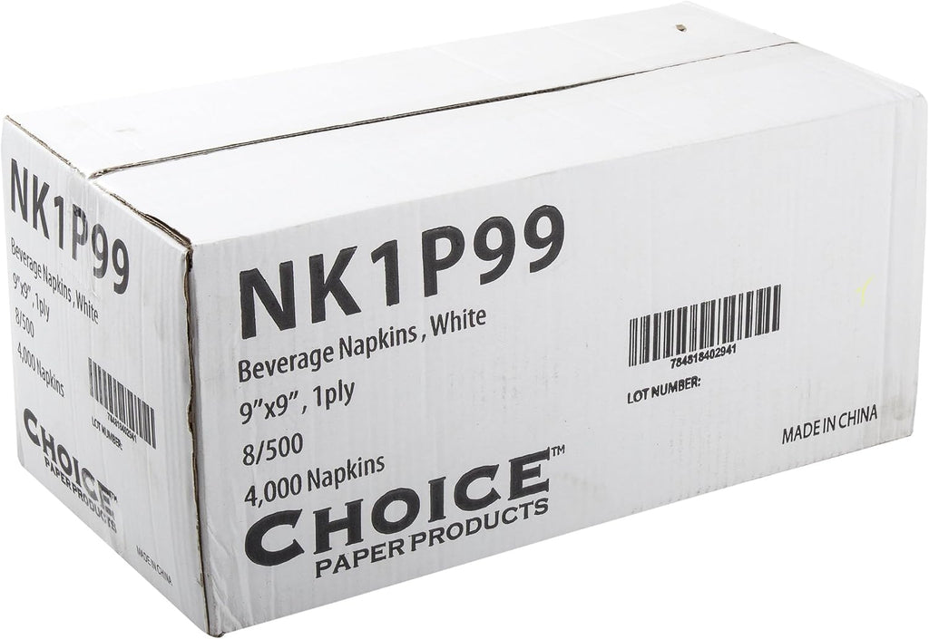 Royal 1-Ply Beverage Napkins - 4.5" x 4.5"
