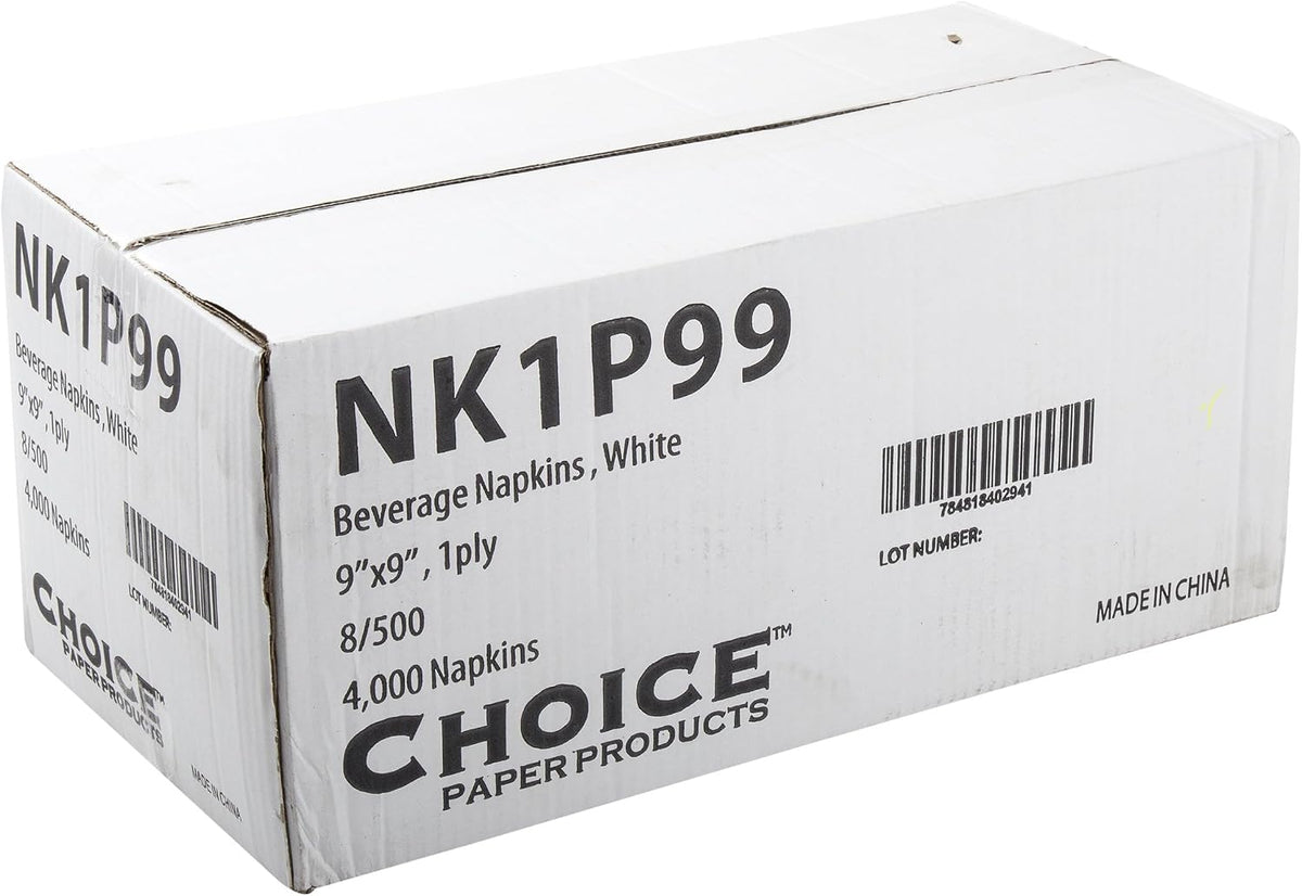 Royal 1-Ply Beverage Napkins - 4.5" x 4.5"