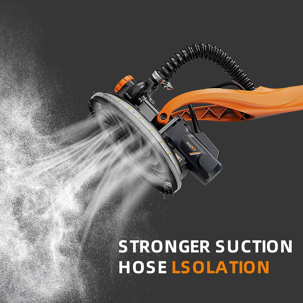 Drywall Sander with Vacuum Dust Collection, 6 Variable Speed Foldable Telescopic Electric Wall Sander, Popcorn