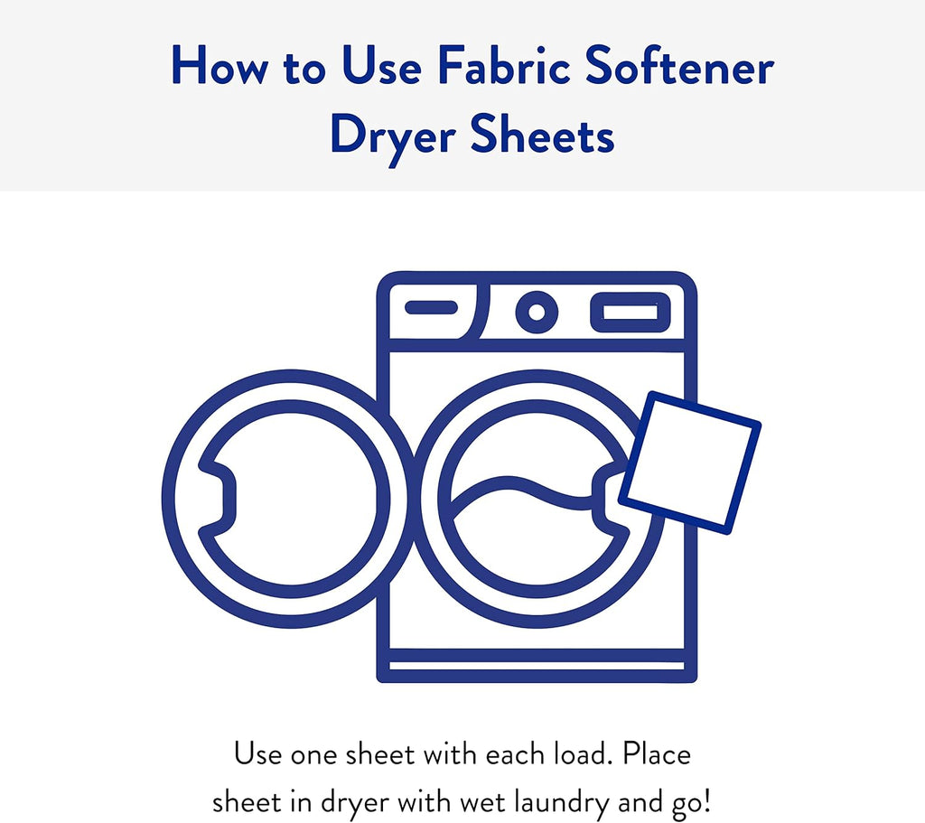 Fabric Softener Sheets - Dryer Sheets - Softens & Removes Static Cling - Vegan Laundry Softener With Essential Oils