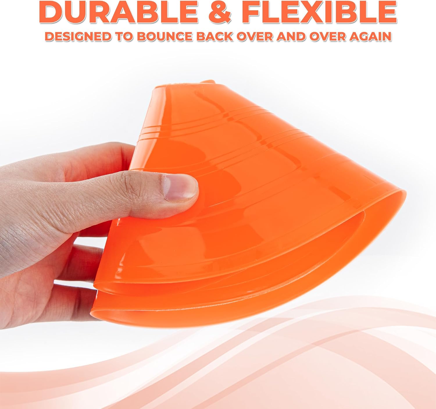 Agility Training Cones, Plastic Soccer Field Markers Indoor Outdoor for Events