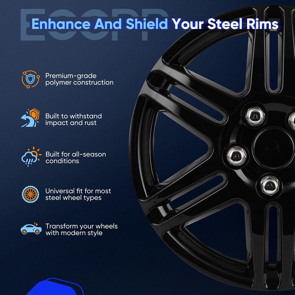 Modern & Stylish 4 Pack 14 inch Hubcap Wheel Cover premium ABS