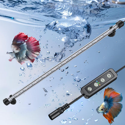 8 W Aquarium LED Light 23 Inch Underwater Fish Tank Light with Timer Auto On/Off Fish Tank Background Light with 8