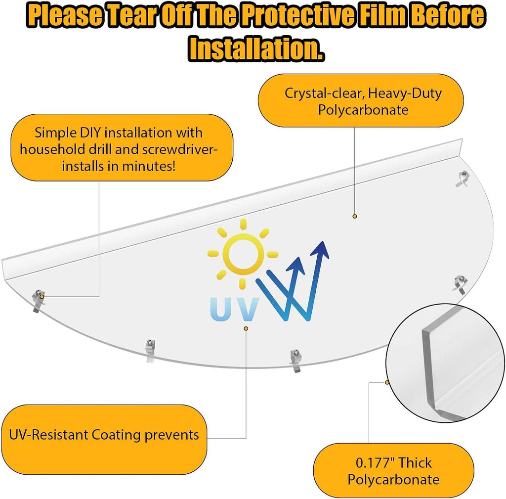 Basement Window Well Covers Outside, Heavy-Duty Egress Window Well Cover Clear, All-Weather Against Debris, UV