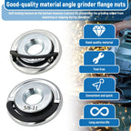Gosknor 2Pcs 5/8"-11 Angle Grinder Flange Nuts Fits 4.5"–5" Grinders