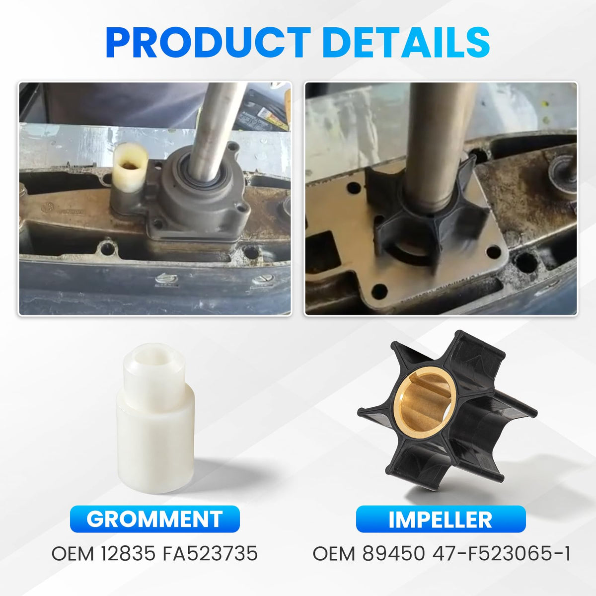 12012 Water Pump Impeller Kit for Chrysler Force Replaces OEM FK1069