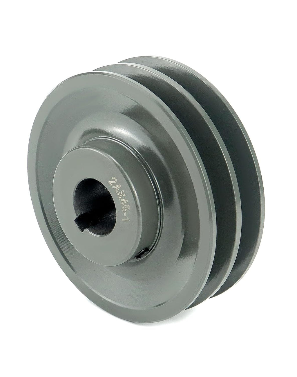 QWORK Double Groove Web Sheaves, 4.45"OD 1" Bore V-Belt Sheave for V-Belt, 2AK461