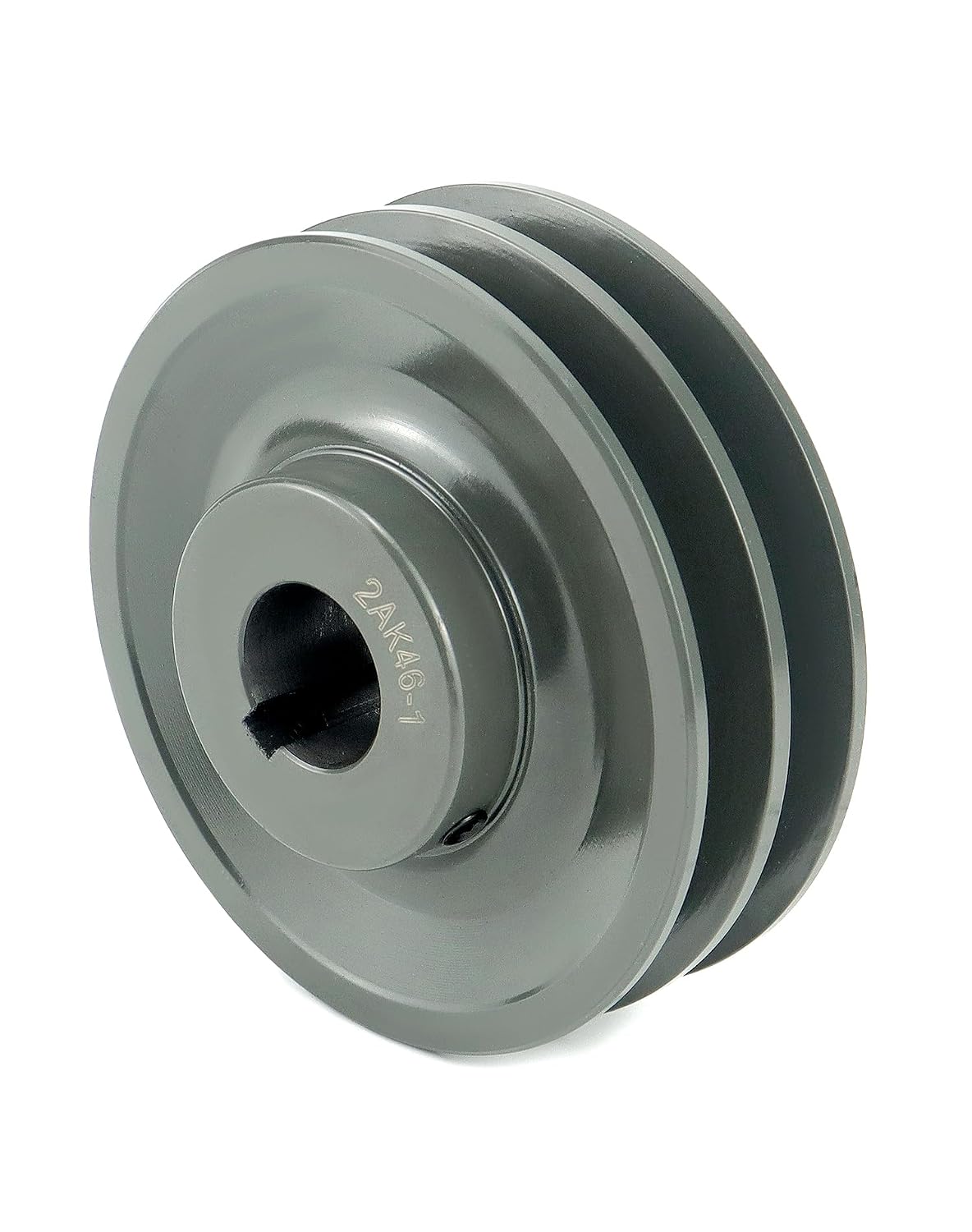 QWORK Double Groove Web Sheaves, 4.45"OD 1" Bore V-Belt Sheave for V-Belt, 2AK461
