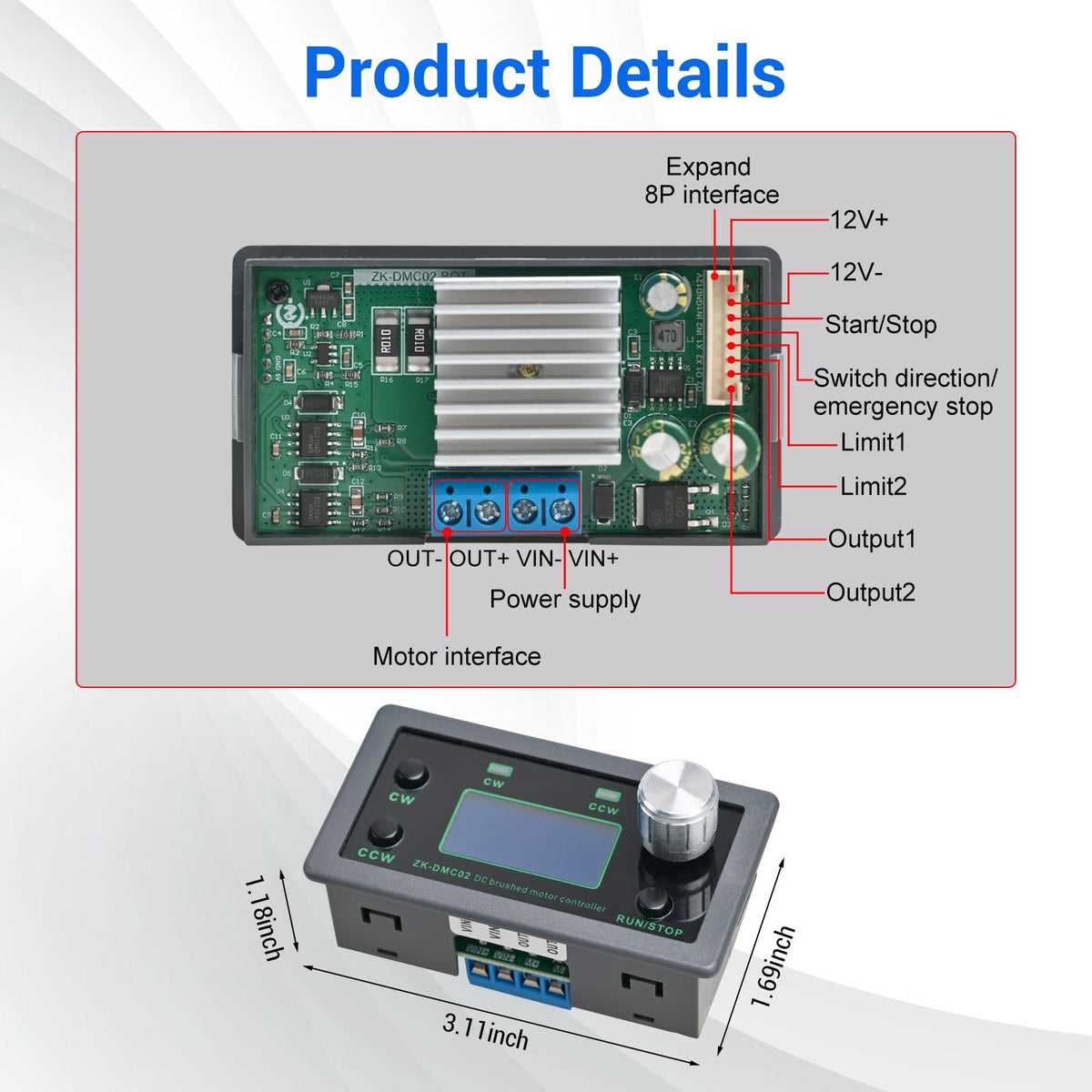 BANRIA PWM DC Motor Speed Controller, 12V–30V 10A Variable Speed Regulator