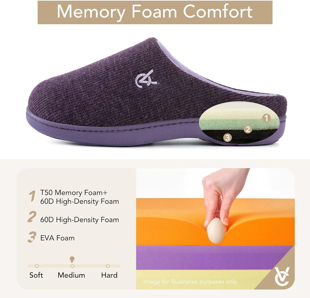Women's Soft Slippers Memory Foam Non-slip Indoor Outdoor Shoes | machine-washable,gifts,anti-slip sole,lightweight,cozy