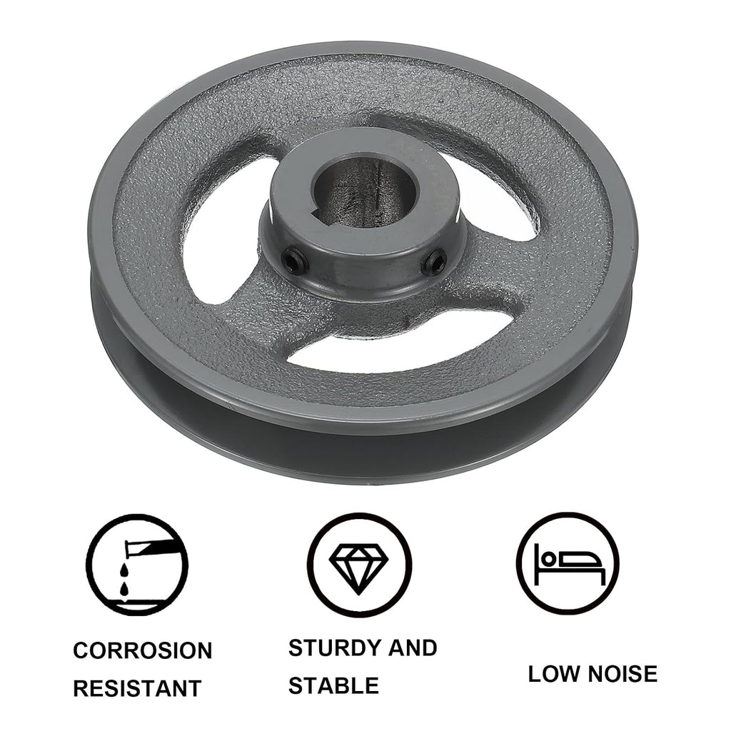 uxcell AK54-15/16 V-Belt Sheave 15/16"Bore 5.25"OD Single Groove Web Sheave