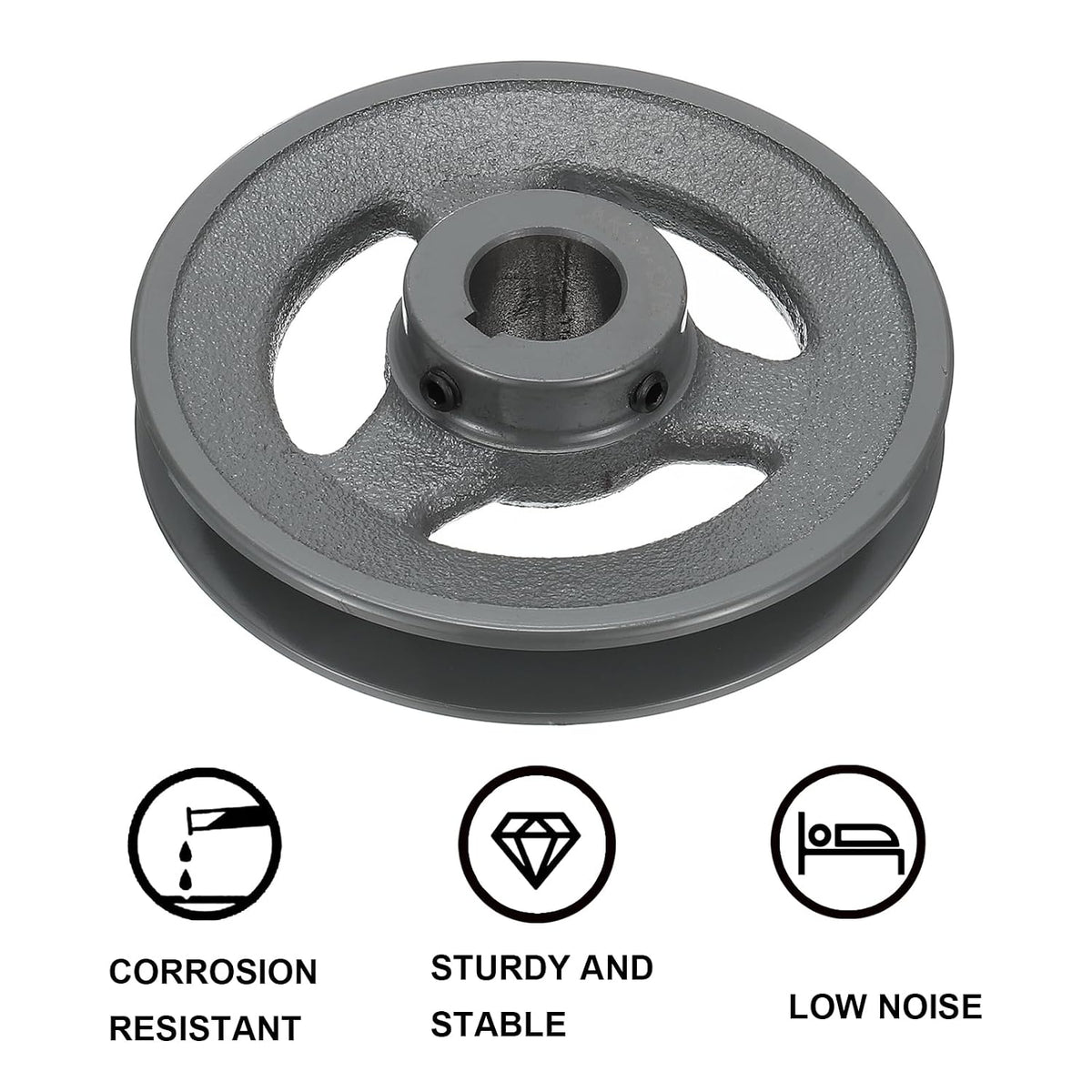 uxcell AK54-15/16 V-Belt Sheave 15/16"Bore 5.25"OD Single Groove Web Sheave